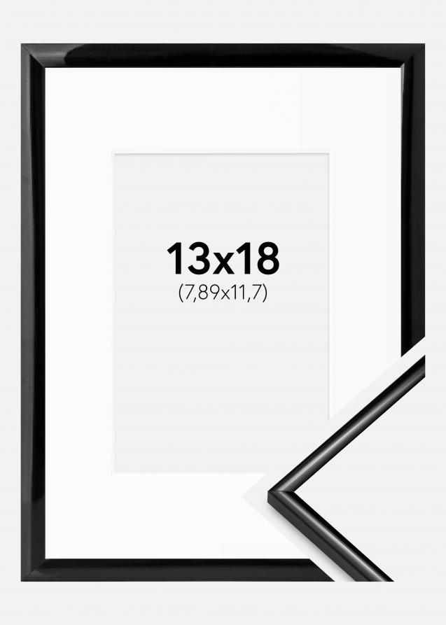 Ram med passepartou Frame Scandi Black 13x18 cm - Picture Mount White 3.5x5 inches