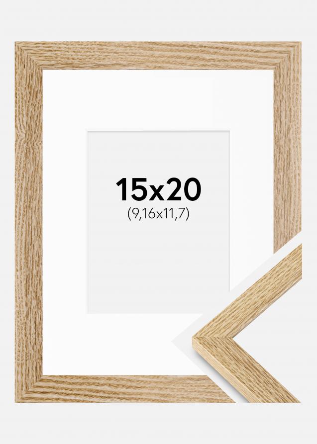 Ram med passepartou Frame Selection Oak 15x20 cm - Picture Mount White 4x5 inches