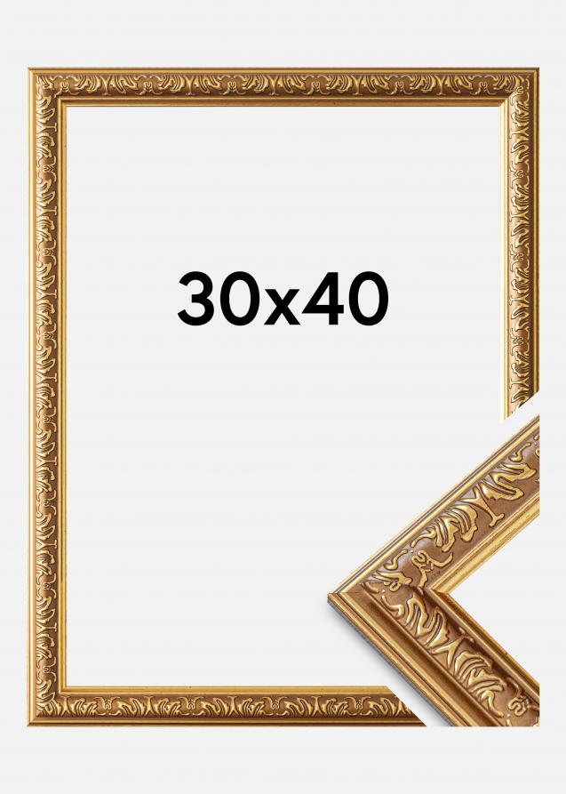 BGA Frame Swirl Acrylic Glass Gold 11.81x15.75 inches (30x40 cm)