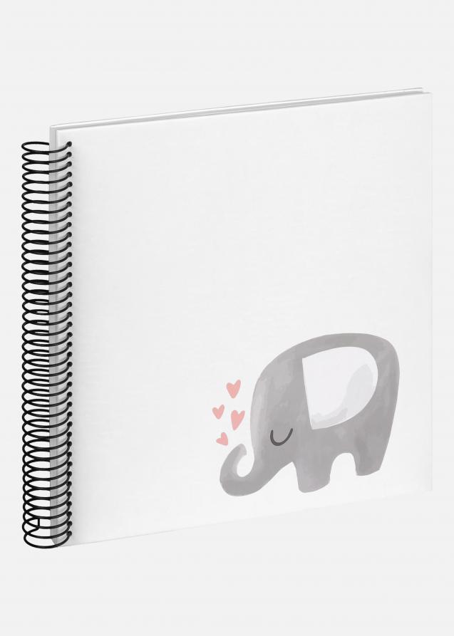Walther Baby Elephant Hearting Spiral Album White - 24x24 cm (40 White pages)