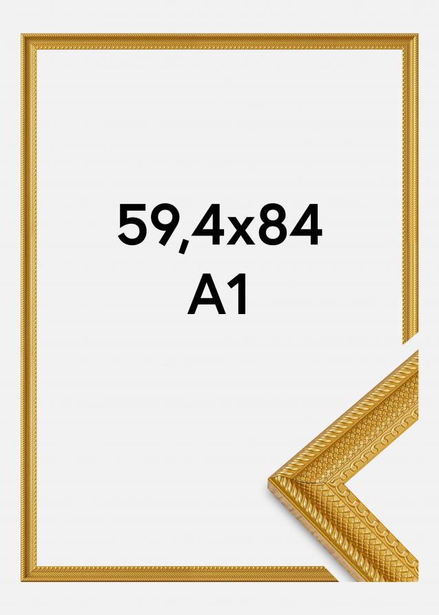 BGA Frame Lattice Acrylic Glass Gold 23.39x33.07 inches (59.4x84 cm - A1)