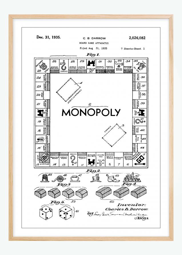 Bildverkstad Patent drawing - Monopoly I Poster