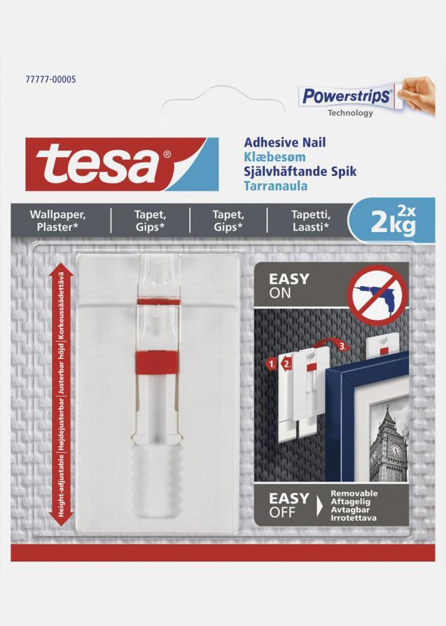 Tesa Tesa - Adjustable self-adhesive nail for all types of wall (max 2x2kg)