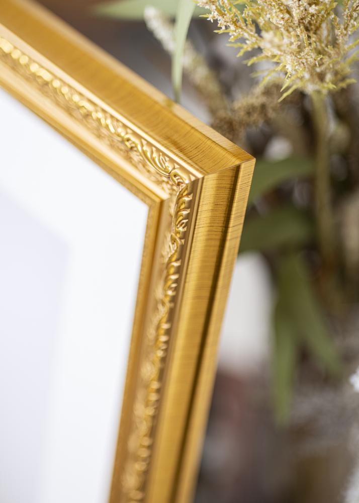 BGA Frame Ornate Acrylic Glass Gold 16.54x23.39 inches (42x59.4 cm - A2)