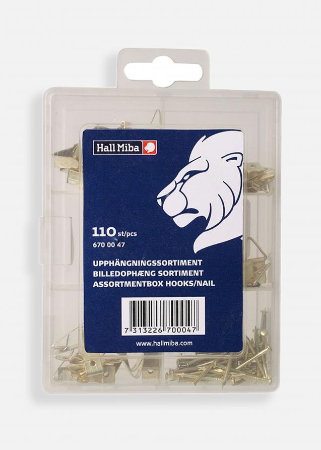 Hallmiba Assorted hooks and nails 110 pieces