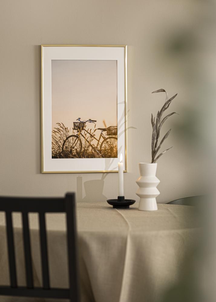 Ram med passepartou Frame New Lifestyle Shiny Gold 20x30 cm - Picture Mount White 10x20 cm