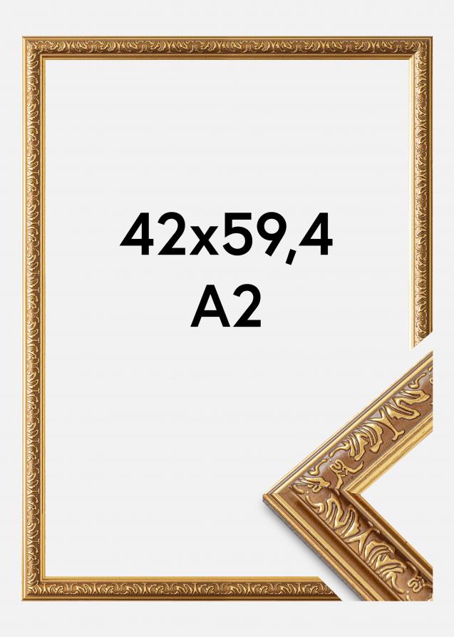 BGA Frame Swirl Acrylic Glass Gold 16.54x23.39 inches (42x59.4 cm - A2)
