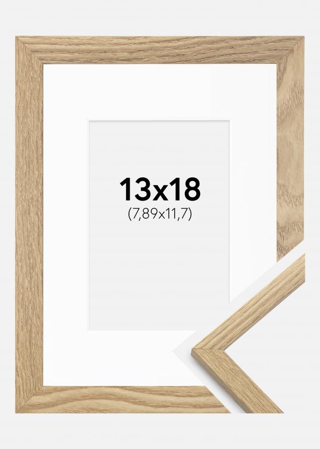 Ram med passepartou Frame Trendy Oak 13x18 cm - Picture Mount White 3.5x5 inches