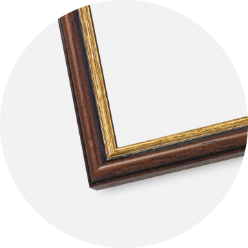 Ram med passepartou Frame Horndal Brown 24x30 cm - Picture Mount White 7x9 inches