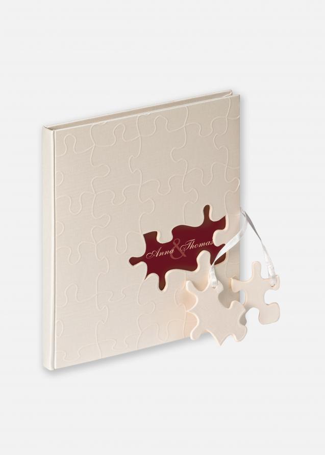 Walther Puzzle Guestbook - 23x25 cm (144 White pages / 72 sheets)