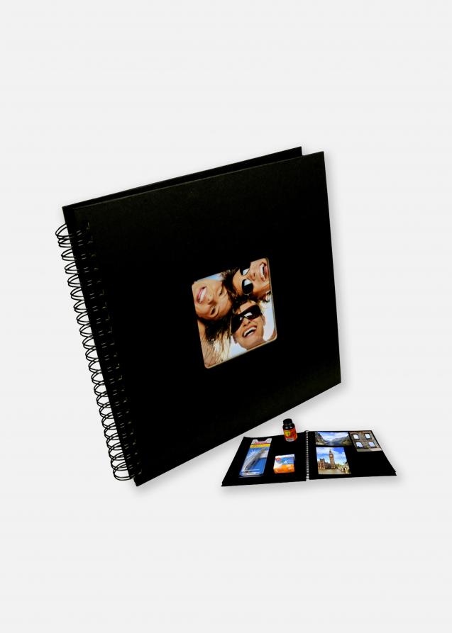 BGA Nordic Fun Spiral bound album Black - 30x30 cm (50 Black pages / 25 sheets)