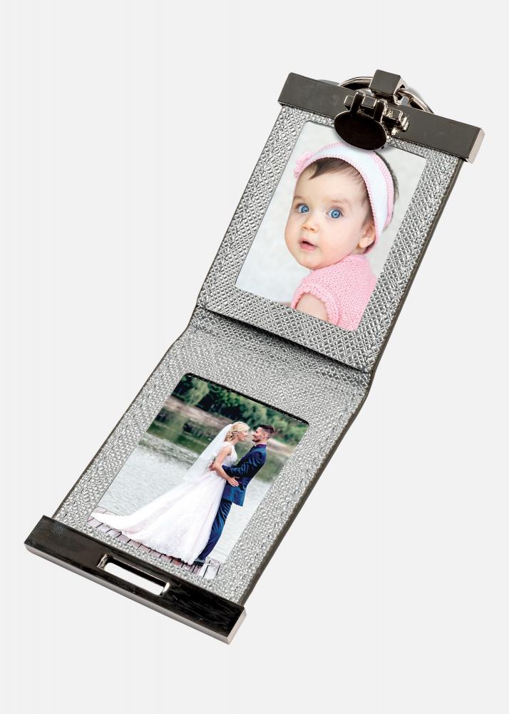 Walther PAC Key Ring Silver for 2 Pictures 1.38x1.77 inches (3.5x4.5 cm)