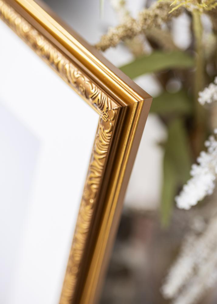 BGA Frame Swirl Acrylic Glass Gold 27.56x39.37 inches (70x100 cm)