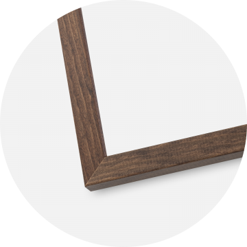 Ram med passepartou Frame Galant Walnut 24x30 cm - Picture Mount White 7x9 inches