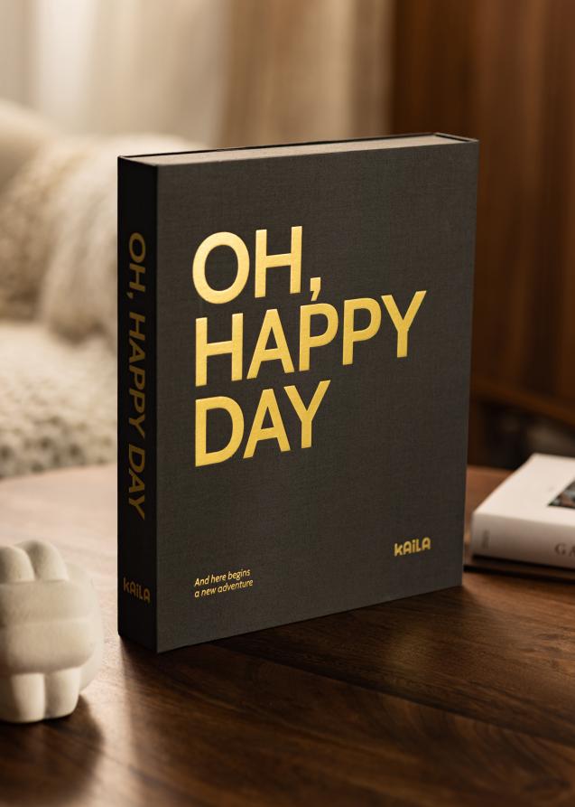 KAILA KAILA OH HAPPY DAY Black - Coffee Table Photo Album (60 Black Pages)