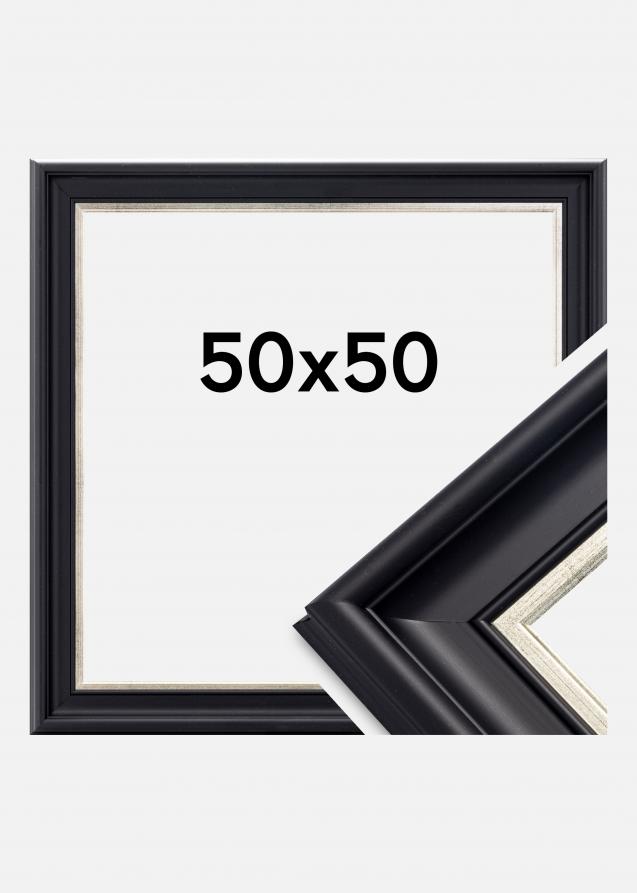 Galleri 1 Frame Dalarna Acrylic glass Black-Silver 19.69x19.69 inches (50x50 cm)