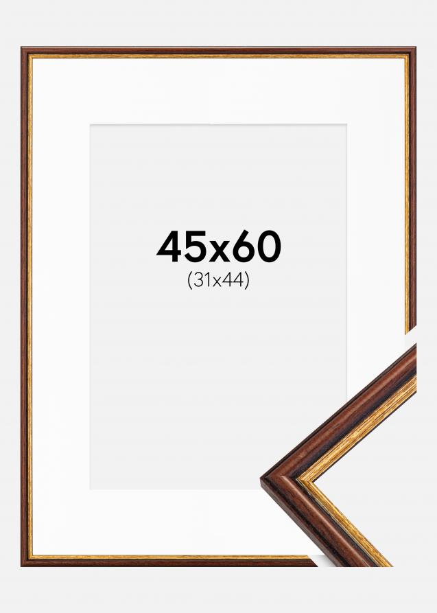 Ram med passepartou Frame Horndal Brown 45x60 cm - Picture Mount White 32x45 cm