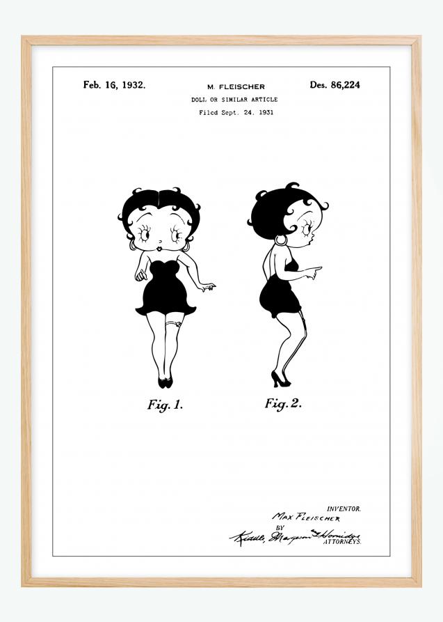 Bildverkstad Patent drawing - Betty Boop Poster
