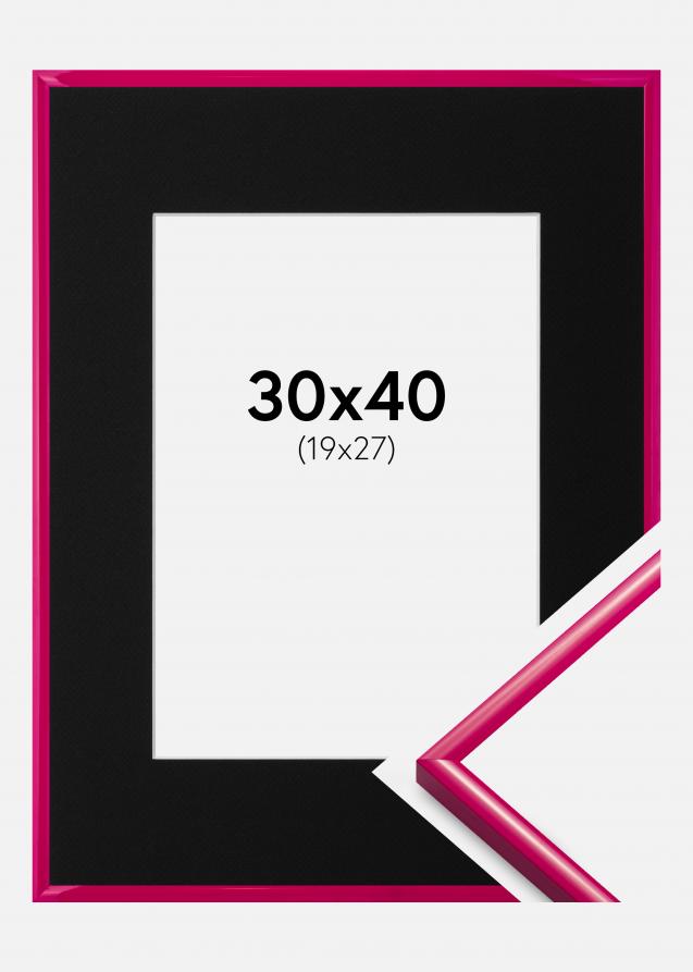 Ram med passepartou Frame New Lifestyle Dark Pink 30x40 cm - Picture Mount Black 20x28 cm