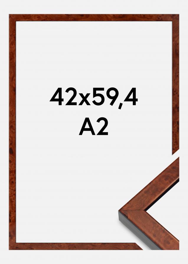 Mavanti Frame Hermes Acrylic Glass Burr Walnut 16.54x23.39 inches (42x59.4 cm - A2)
