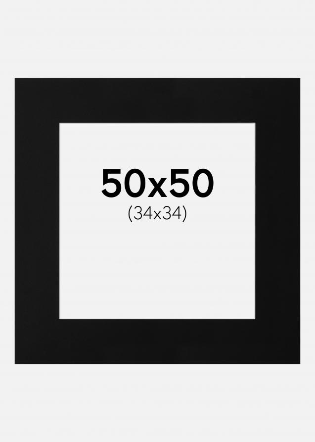 Artlink Passepartout Svart Standard (Vit Kärna) 50x50 cm (34x34)