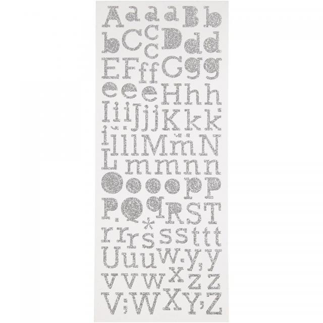 Focus Focus Glitter stickers Silver Letters