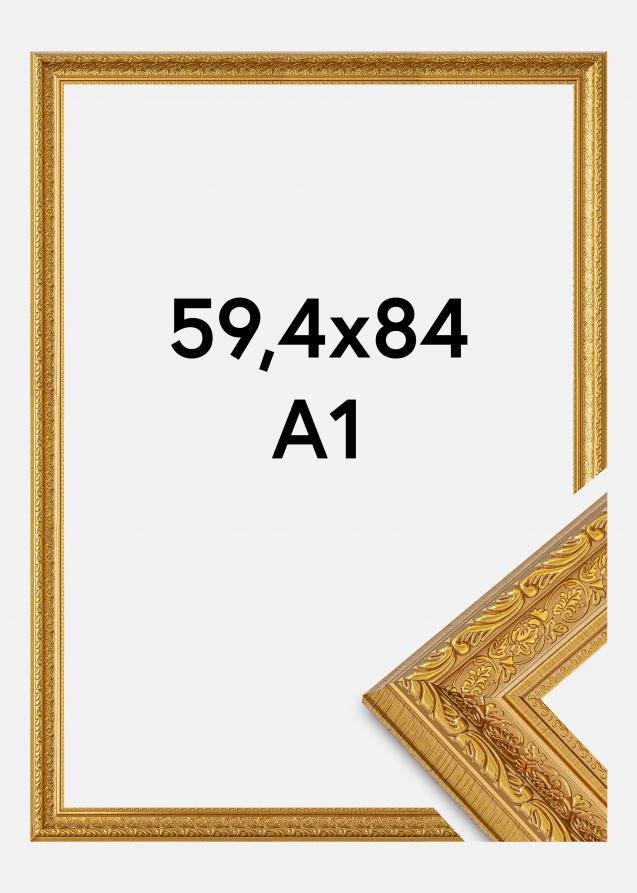 BGA Frame Ornate Acrylic Glass Gold 23.39x33.07 inches (59.4x84 cm - A1)