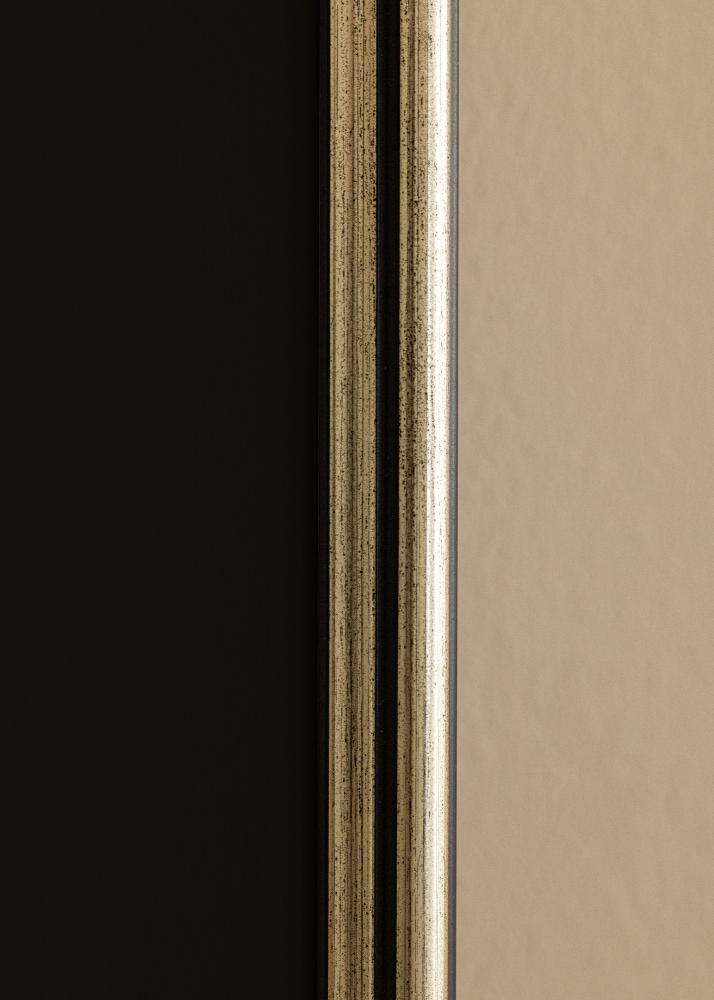 Ram med passepartou Frame Horndal Silver 40x60 cm - Picture Mount Black 25x50 cm
