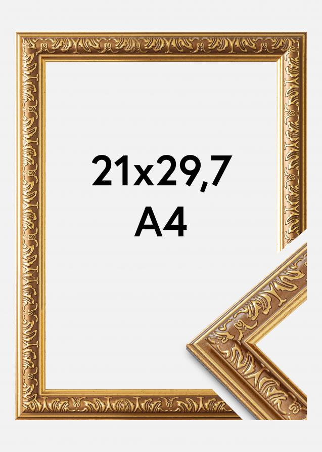 BGA Frame Swirl Acrylic Glass Gold 8.27x11.69 inches (21x29.7 cm - A4)