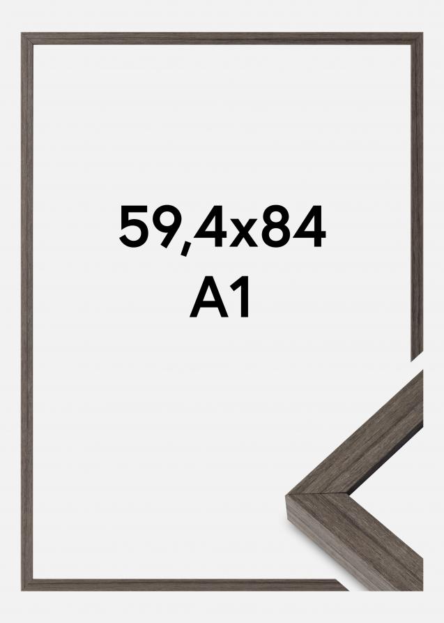 Mavanti Frame Hermes Acrylic Glass Grey Oak 23.39x33.07 inches (59.4x84 cm - A1)