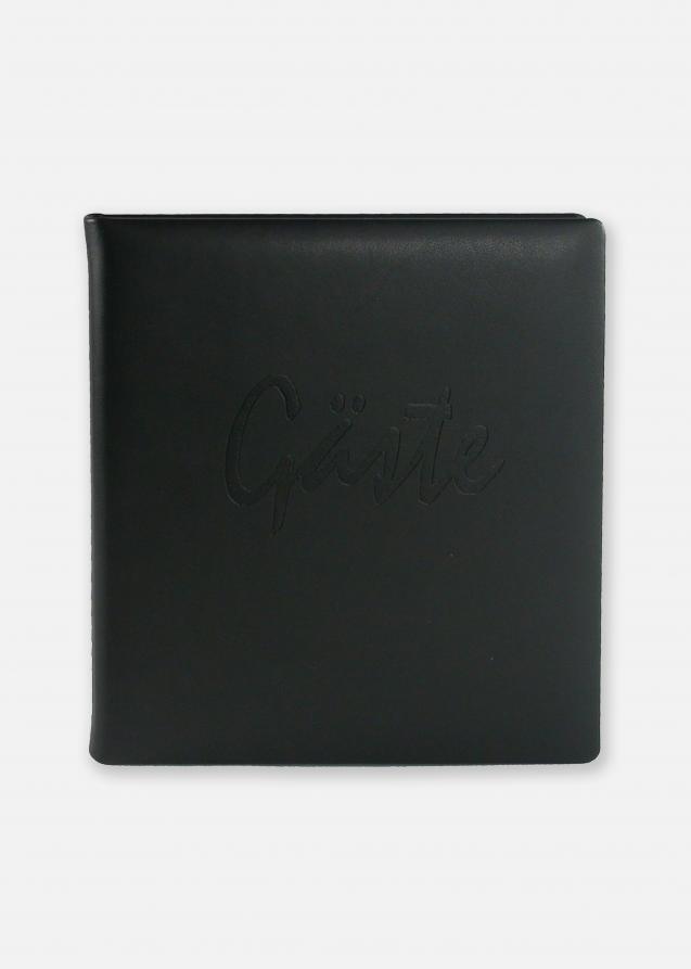 Goldbuch Guestbook Black- 23x25 cm (176 White pages / 88 sheets)