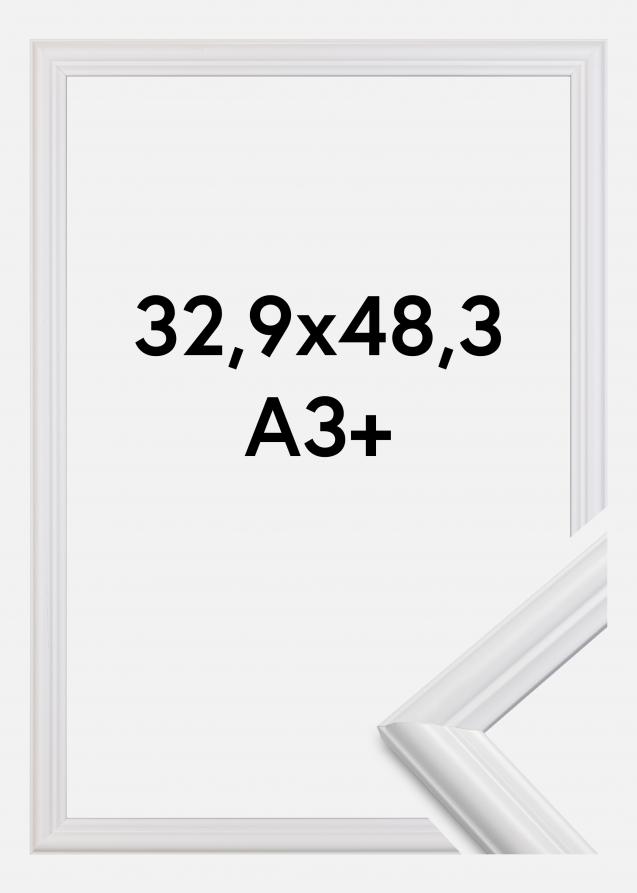 Galleri 1 Frame Siljan Acrylic glass White 12.95x19.02 inches (32.9x48.3 cm - A3+)