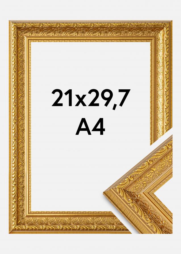 BGA Frame Ornate Acrylic Glass Gold 8.27x11.69 inches (21x29.7 cm - A4)