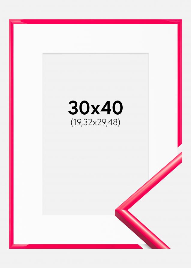 Ram med passepartou Frame New Lifestyle Hot Pink 30x40 cm - Picture Mount White 8x12 inches
