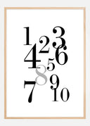 1-10 - Black/grey Poster