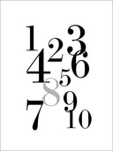 1-10 - Black/grey Poster