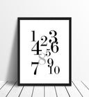 1-10 - Black/grey Poster