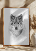 Portrait of a Timber Wolf Poster