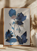 Blue Dry Flowers Poster