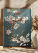 White Cherry Blossoms Poster