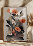 Coral Flowers Poster