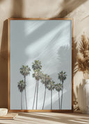 Blue Palm Trees Poster