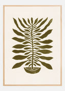 ne Hundred-Leaved Plant #22 / Lino Print Poster