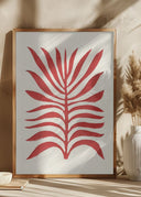 Red Branch / Lino Print Poster