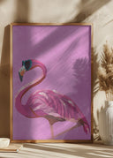 Magenta Metallic Flamingo Poster