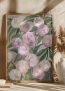 Valenty painterly peonies Poster