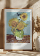 Vase With Three Sunflowers Poster