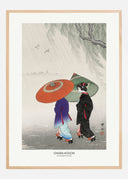 Two Women In The Rain Poster