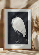 Egret In The Rain Poster