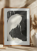 Heron In The Snow Poster